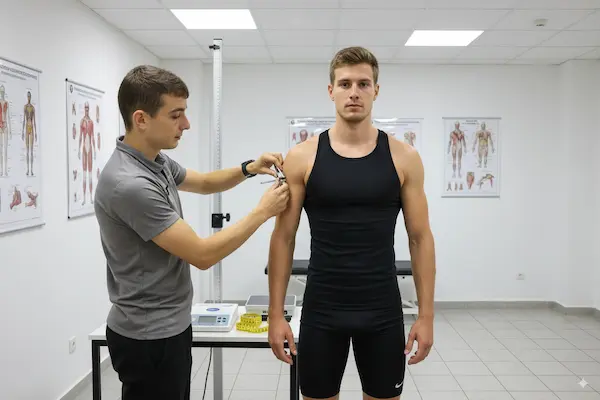 nutricionista examina medida para mejorar composición corporal de un atleta en La Coruña (2) nutricionista examina medida para mejorar composición corporal de un atleta en La Coruña
